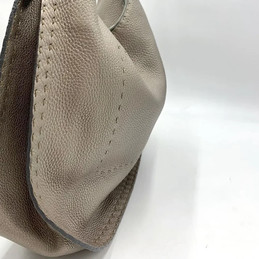 Auth Fendi Large Petro Cuoio Romano Selleria Leather Hobo Bag Preloved